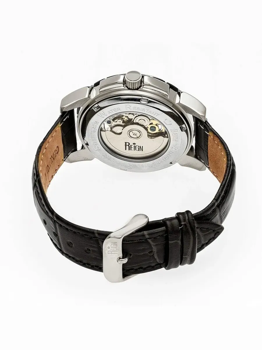 Мужские часы Reign Philippe Automatic с серебристым скелетонизированным циферблатом RN4603 — изображение 2 из 3