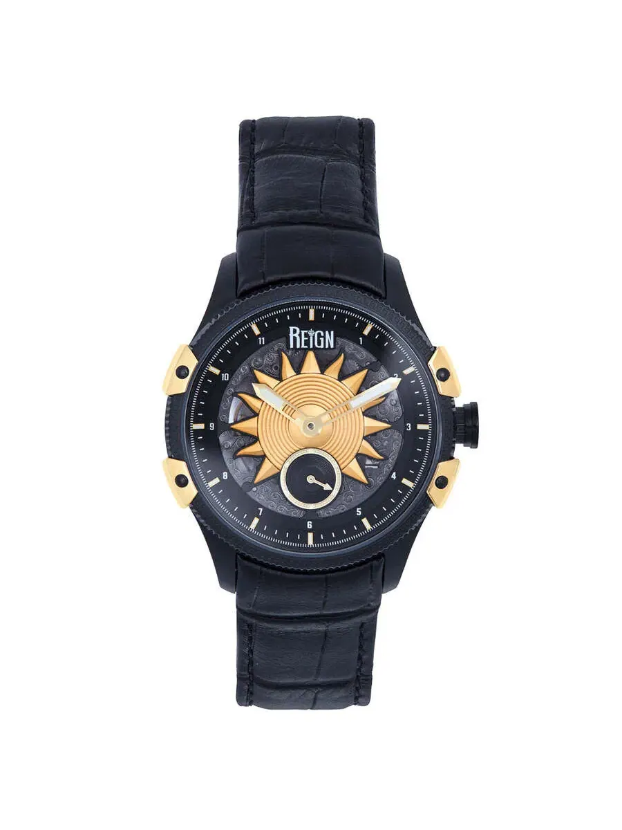 Мужские часы Reign Solstice с золотистым циферблатом REIRN6902