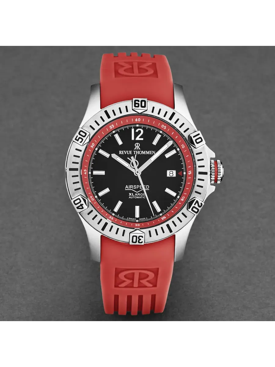 Мужские часы Revue Thommen Air Speed Automatic с черным циферблатом 16070.4636 — изображение 4 из 7, оттенок серебряный