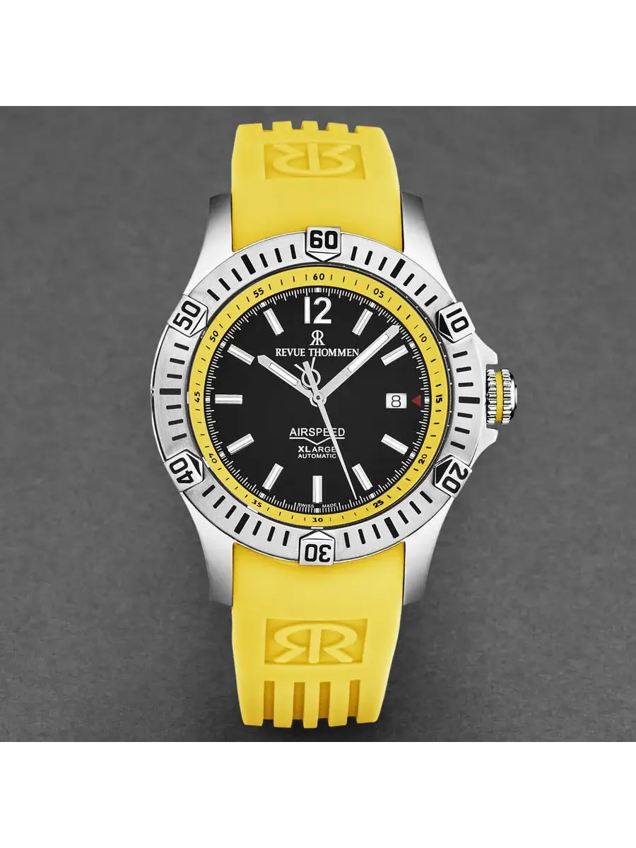Мужские часы Revue Thommen Air Speed Automatic с черным циферблатом 16070.4638 — изображение 4 из 7, оттенок серебряный
