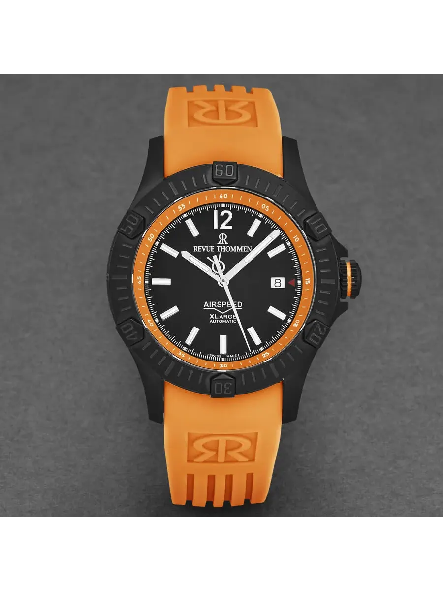 Мужские часы Revue Thommen Air Speed Automatic с черным циферблатом 16070.4679 — изображение 4 из 7, оттенок черный