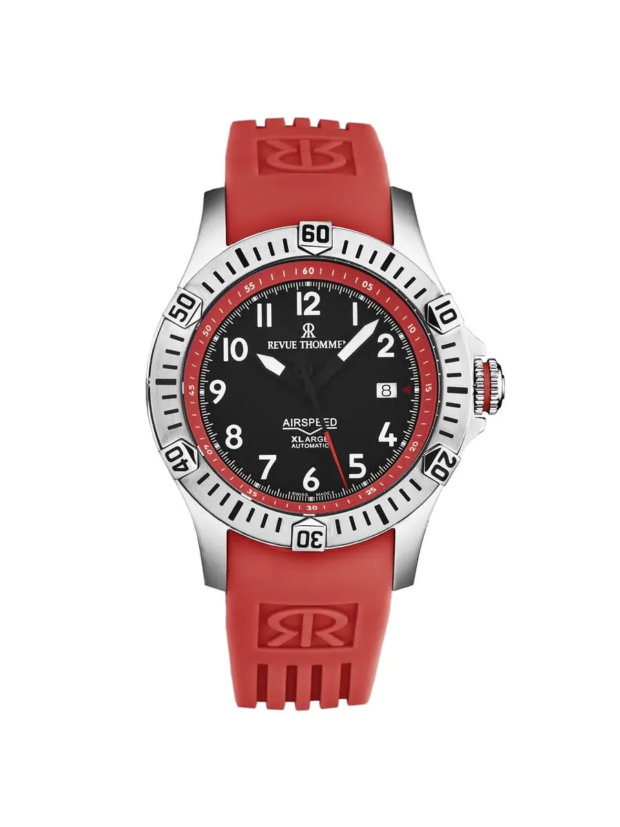 Мужские часы Revue Thommen Air Speed Automatic с черным циферблатом 16070.4736 — серебристый
