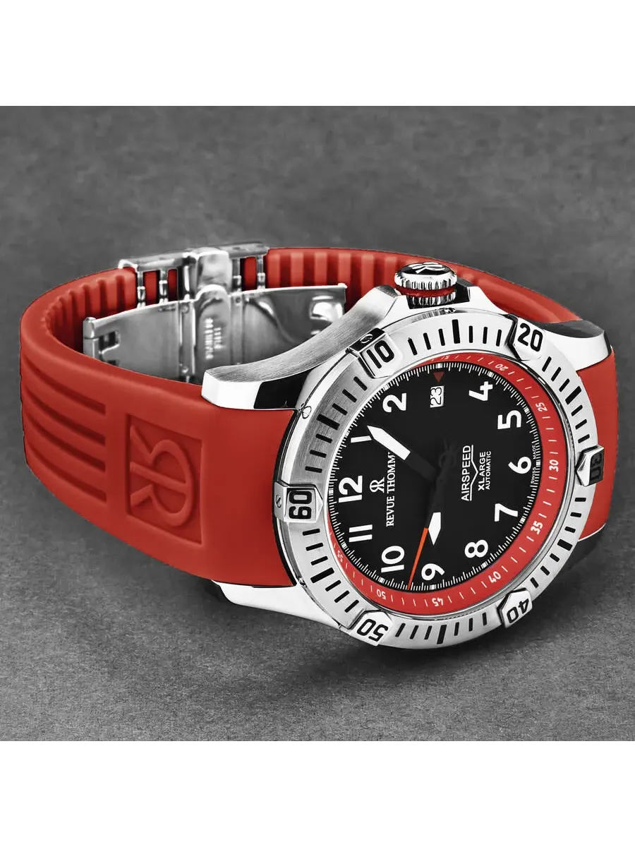 Мужские часы Revue Thommen Air Speed Automatic с черным циферблатом 16070.4736 — изображение 2 из 7, оттенок серебряный