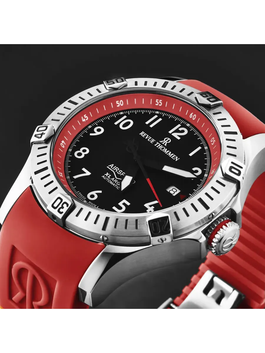 Мужские часы Revue Thommen Air Speed Automatic с черным циферблатом 16070.4736 — изображение 5 из 7, оттенок серебряный