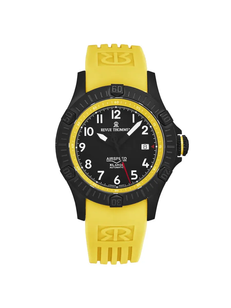 Мужские часы Revue Thommen Air Speed Automatic с черным циферблатом 16070.4778 — черный