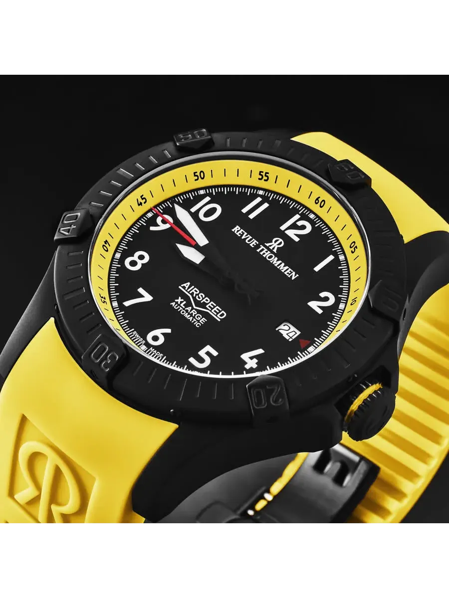 Мужские часы Revue Thommen Air Speed Automatic с черным циферблатом 16070.4778 — изображение 5 из 7, оттенок черный