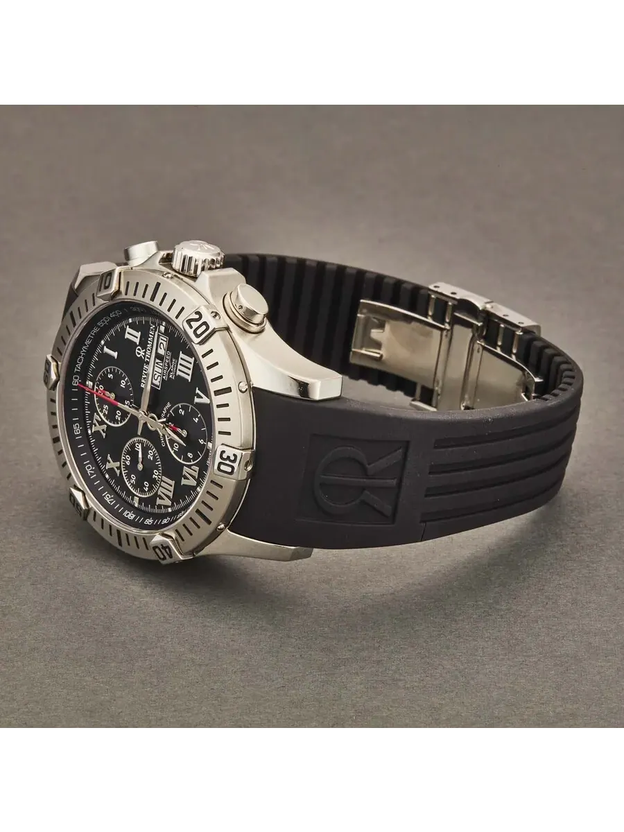 Мужские часы Revue Thommen Air Speed Chronograph Automatic с черным циферблатом, модель 16071.6837 — изображение 2 из 3