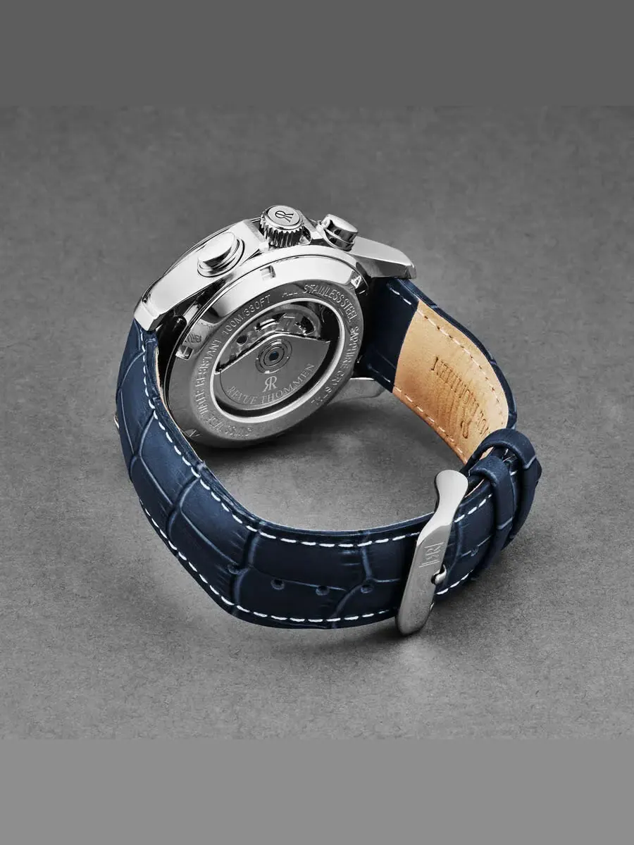 Мужские часы Revue Thommen Air Speed Chronograph Automatic с синим циферблатом 16041.6335 — изображение 3 из 4