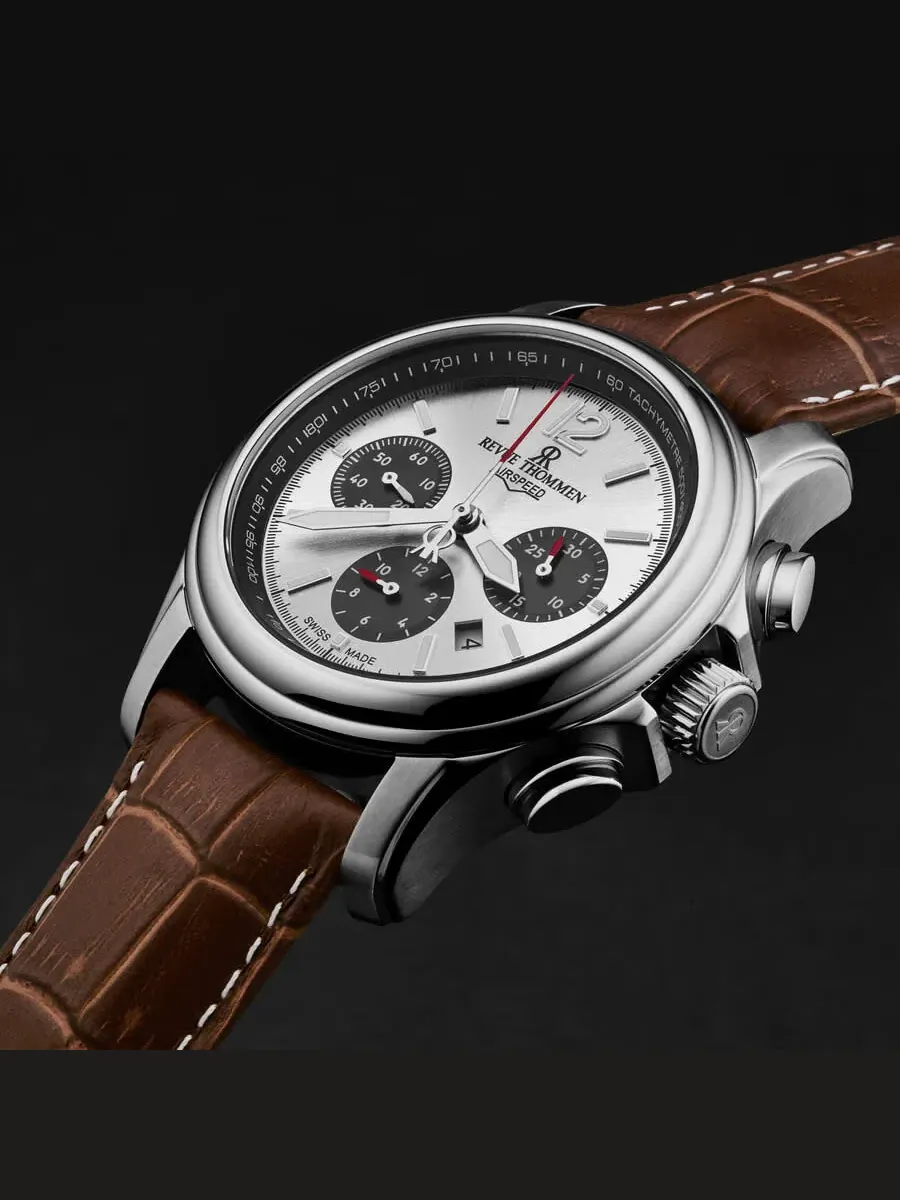 Мужские часы Revue Thommen Air Speed Chronograph Automatic с серебристым циферблатом 16041.6332 — изображение 2 из 4
