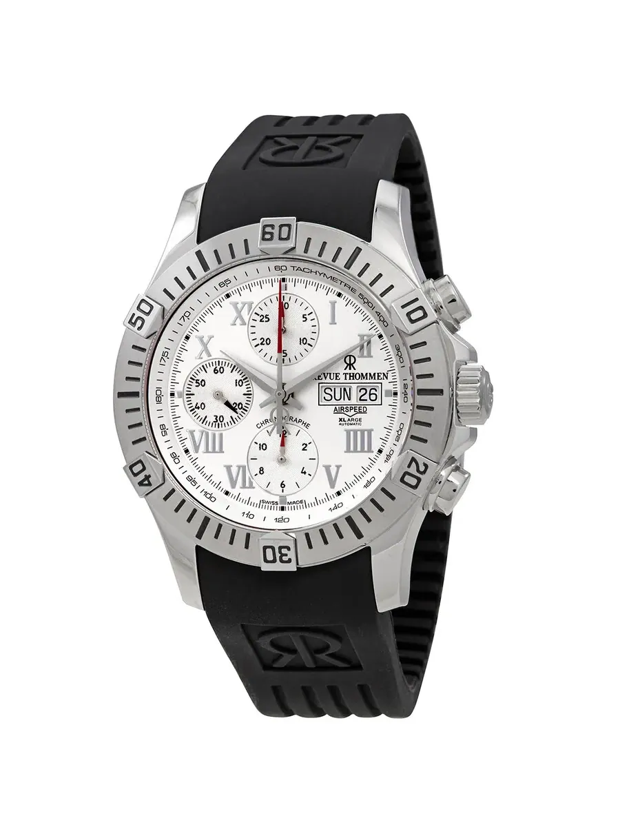 Мужские часы Revue Thommen Air Speed Chronograph Automatic с серебристым циферблатом 16071.6838