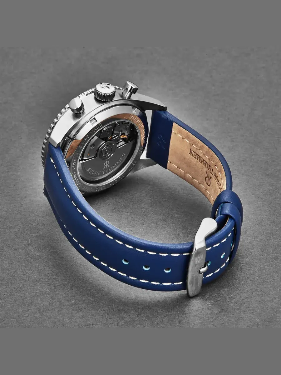 Мужские часы Revue Thommen Aviator Chronograph Automatic с синим циферблатом 17000.6535 — изображение 3 из 4