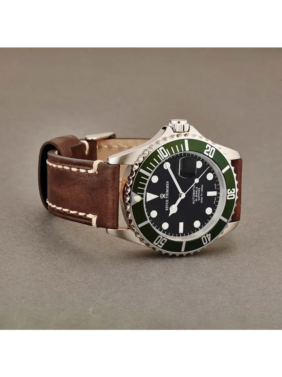 Мужские часы Revue Thommen Diver Automatic с черным циферблатом 17571.2534 — изображение 2 из 2, оттенок серебряный