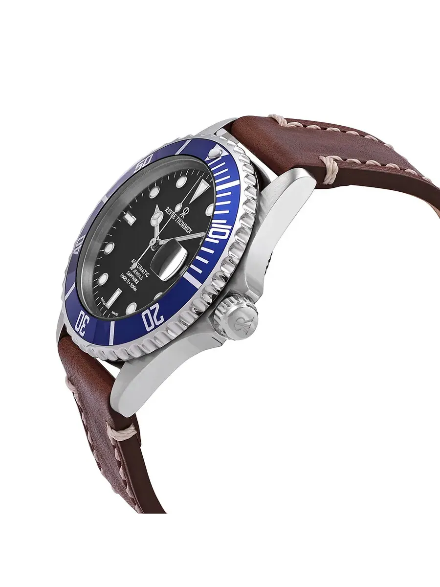 Мужские часы Revue Thommen Diver Automatic с черным циферблатом 17571.2535 — изображение 2 из 3, оттенок серебряный