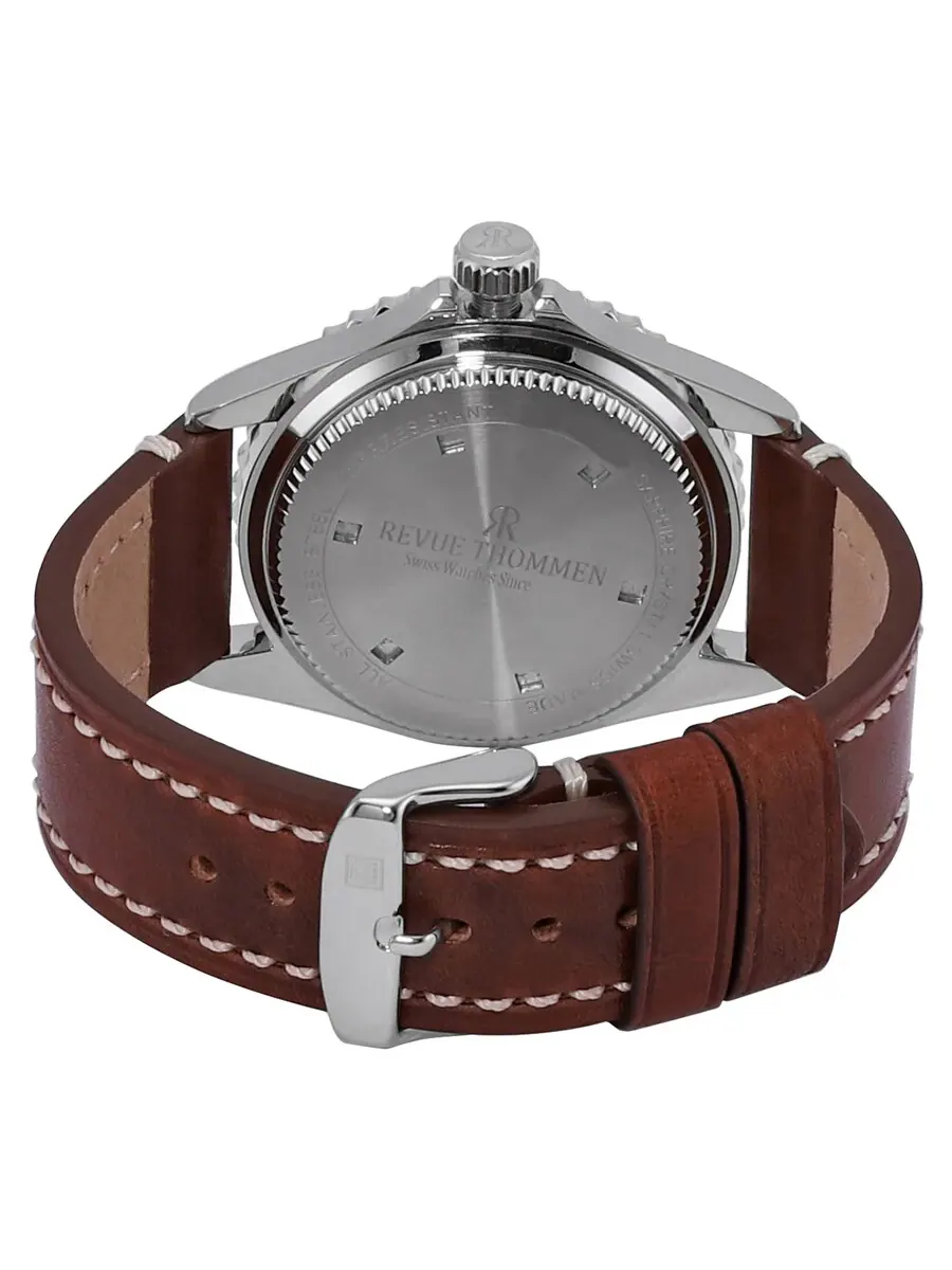 Мужские часы Revue Thommen Diver Automatic с черным циферблатом 17571.2535 — изображение 3 из 3, оттенок серебряный