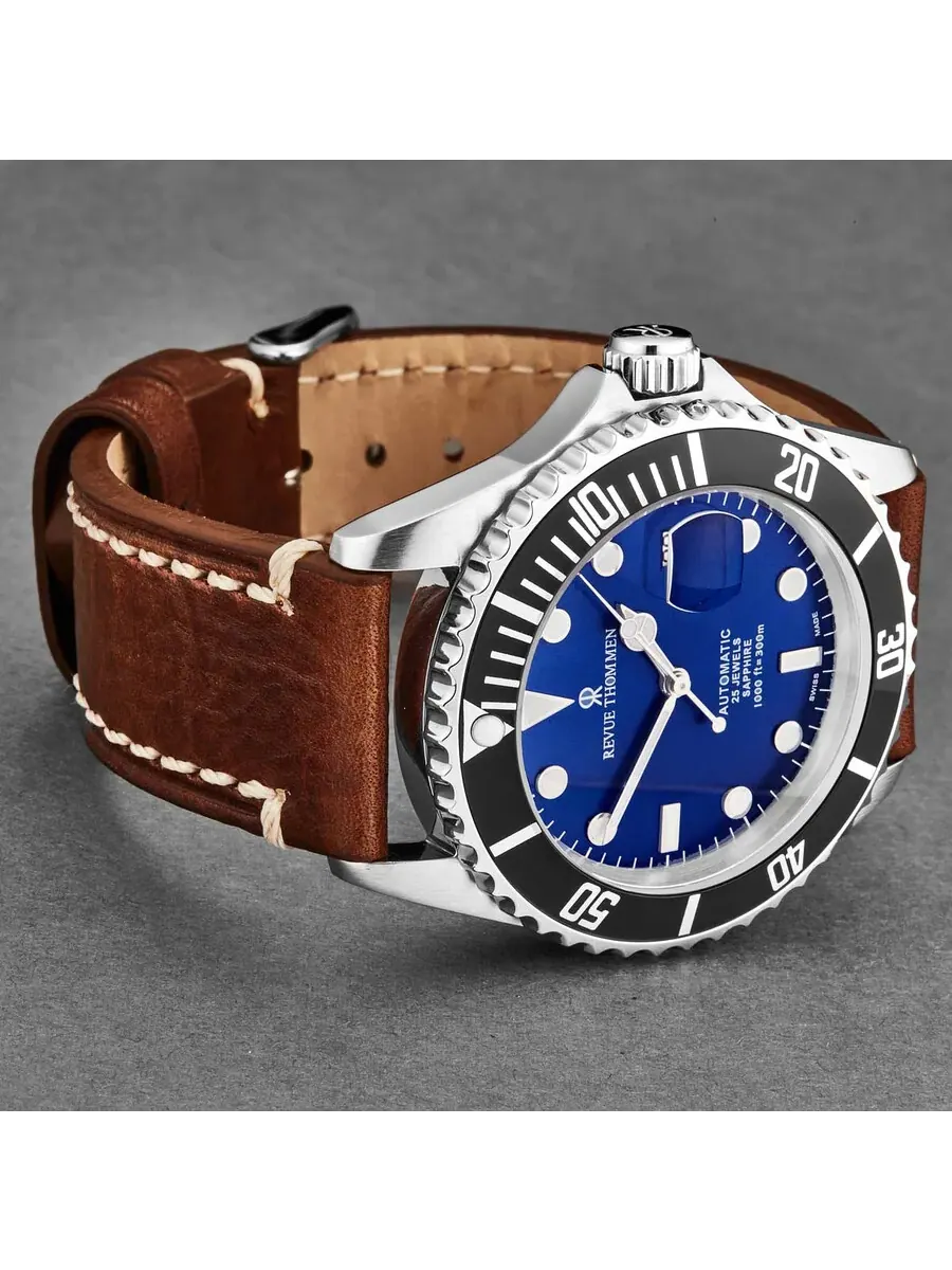 Мужские часы Revue Thommen Diver Automatic с синим циферблатом 17571.2523 — изображение 2 из 3, оттенок серебряный