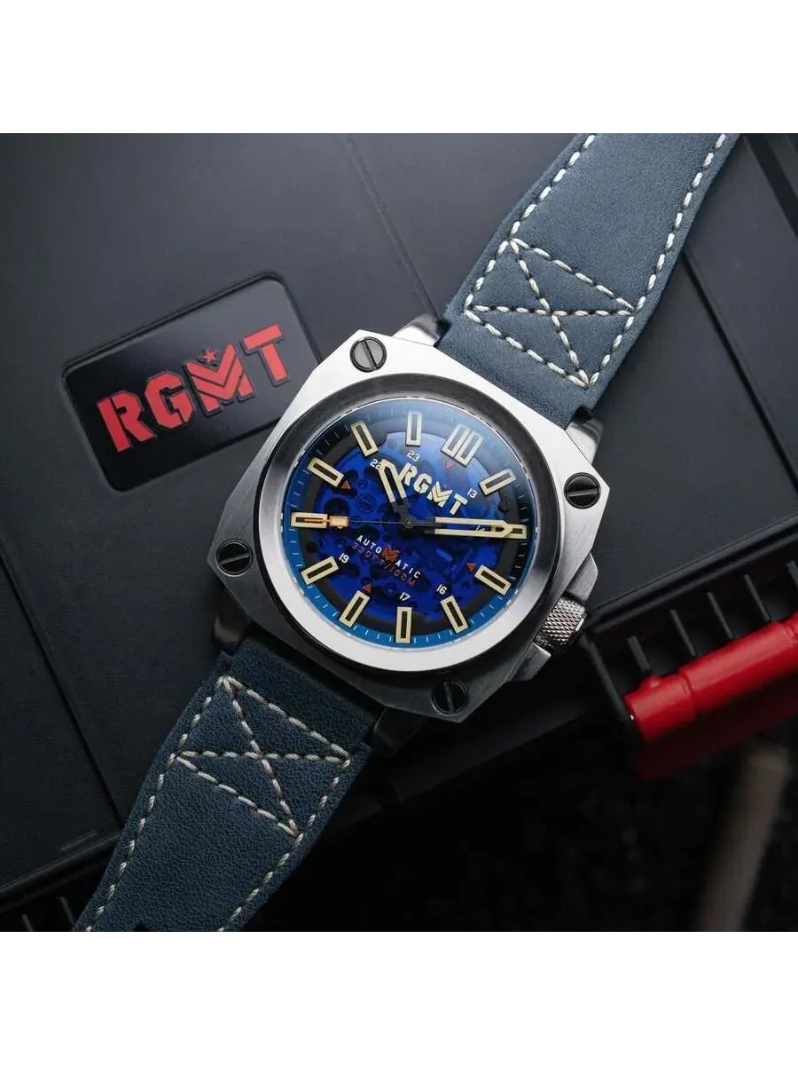 Мужские часы RGMT Altimeter с синим циферблатом RG-8064-01 — изображение 2 из 4, оттенок серебряный