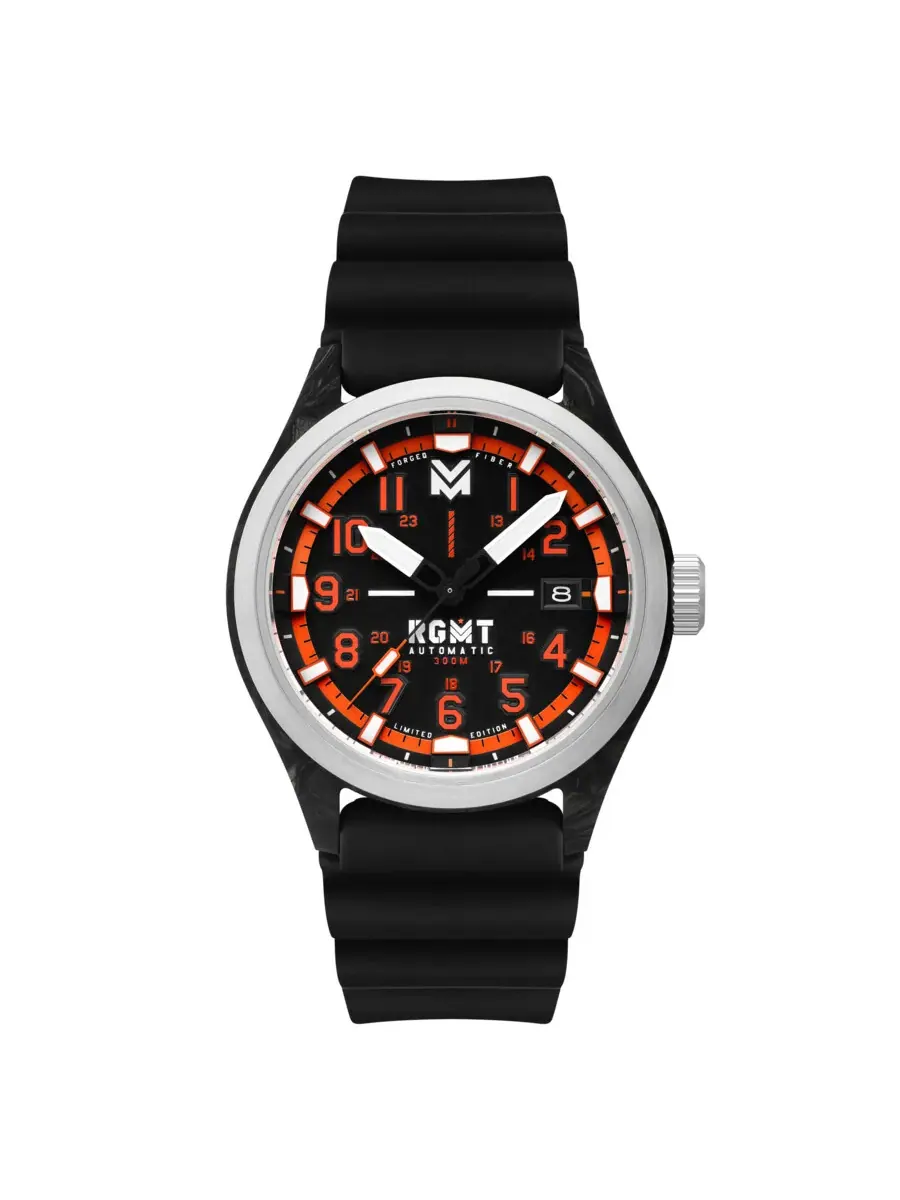 Мужские часы RGMT Defender с автоматическим механизмом и черным циферблатом RG-8069-01 — серебристый