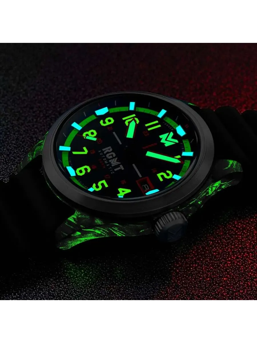 Мужские часы RGMT Defender с автоматическим механизмом и черным циферблатом RG-8069-01 — изображение 4 из 4