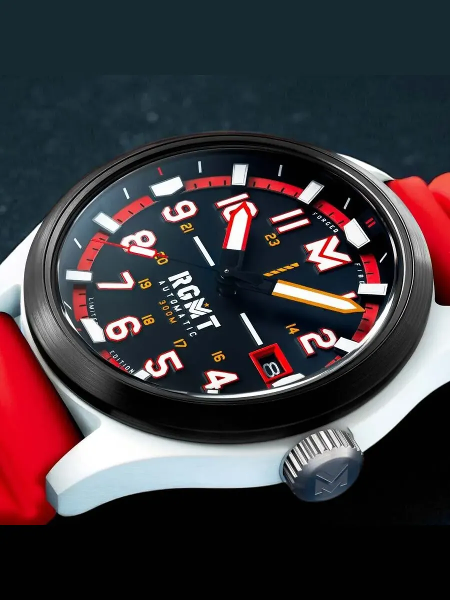 Мужские часы RGMT Defender с автоматическим механизмом и черным циферблатом RG-8069-04 — изображение 3 из 4, оттенок черный