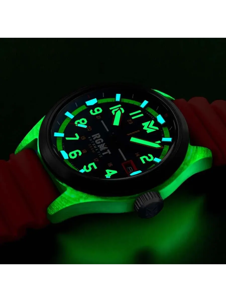 Мужские часы RGMT Defender с автоматическим механизмом и черным циферблатом RG-8069-04 — изображение 4 из 4, оттенок черный
