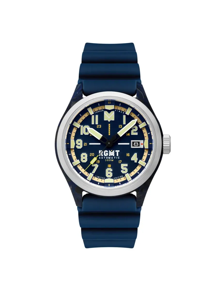 Мужские часы RGMT Defender с автоматическим механизмом и синим циферблатом RG-8069-03 — серебристый