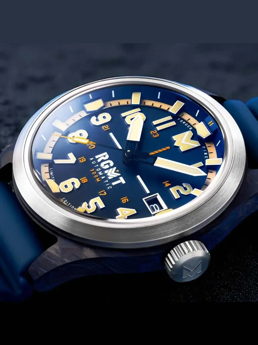 Мужские часы RGMT Defender с автоматическим механизмом и синим циферблатом RG-8069-03 — изображение 3 из 4