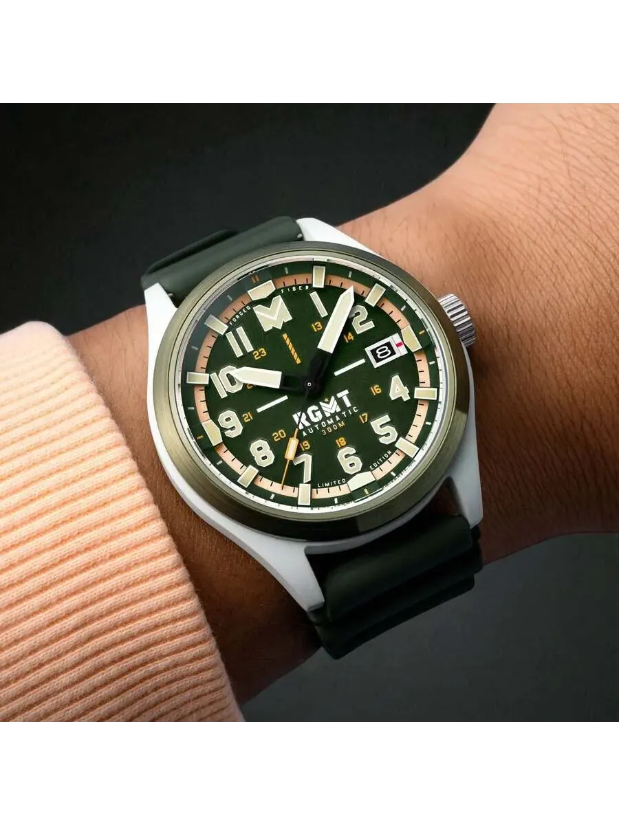 Мужские автоматические часы RGMT Defender с зеленым циферблатом RG-8069-05 — изображение 2 из 4, оттенок зеленый