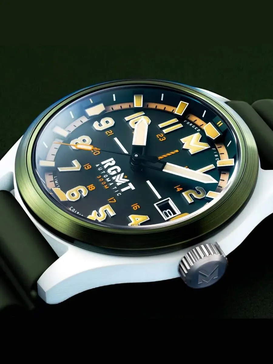 Мужские автоматические часы RGMT Defender с зеленым циферблатом RG-8069-05 — изображение 3 из 4, оттенок зеленый
