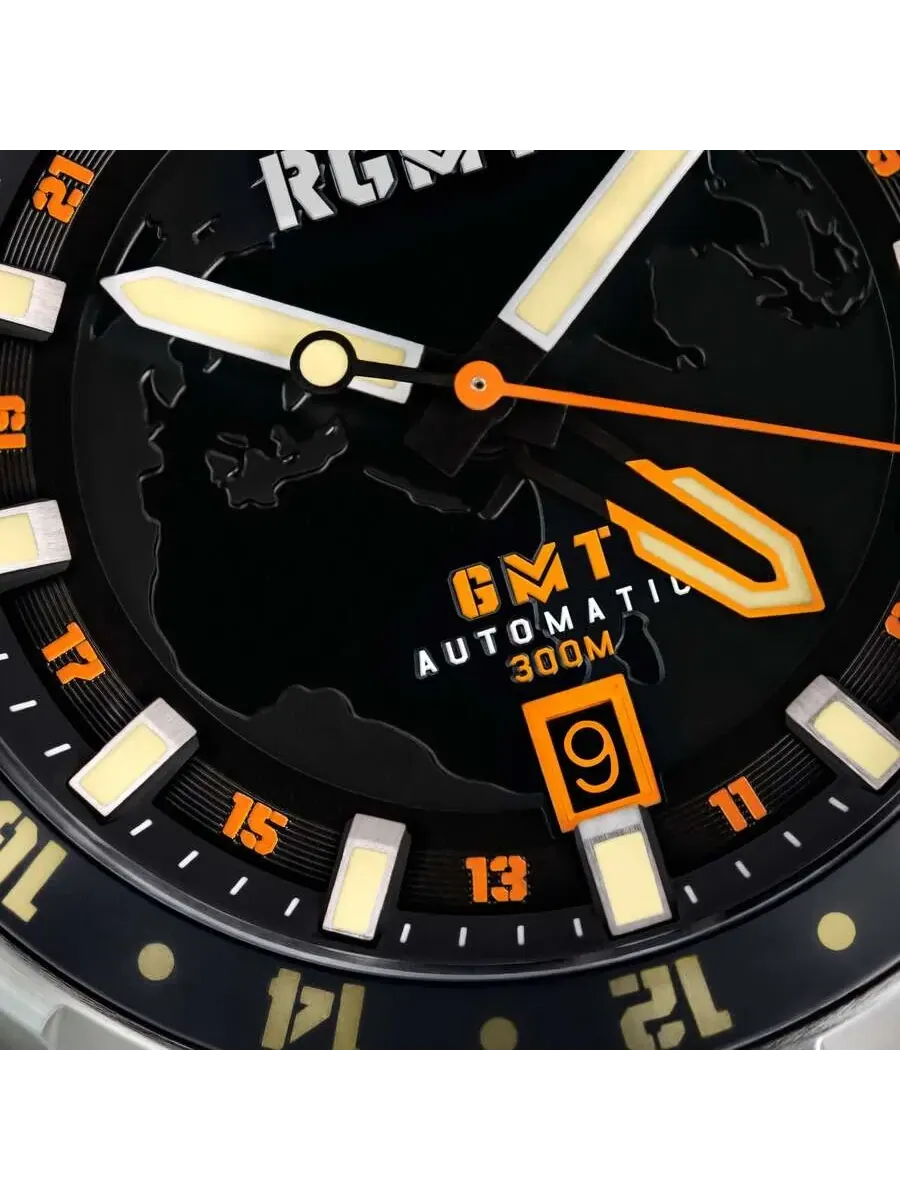 Мужские часы RGMT Globemaster с автоматическим механизмом и черным циферблатом RG-8067-11 — изображение 3 из 4