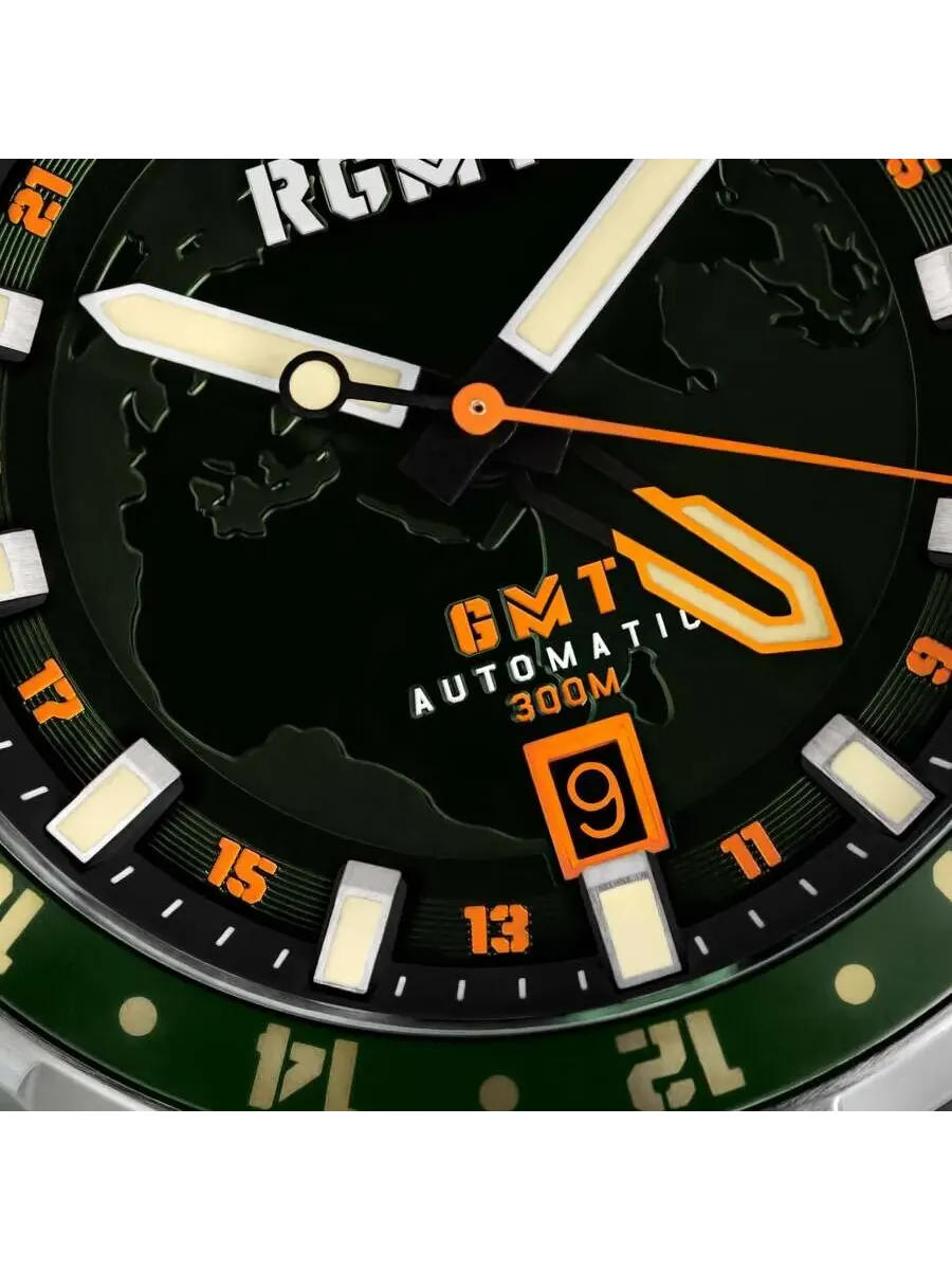 Мужские часы RGMT Globemaster с автоматическим механизмом и зеленым циферблатом RG-8067-33 — изображение 3 из 4