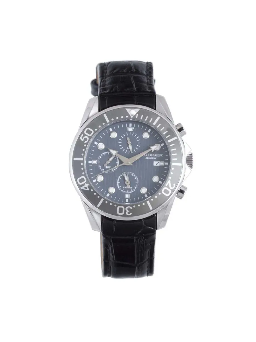 Мужские часы Rudiger Chemnitz Chronograph с синим циферблатом R2001-04-011L