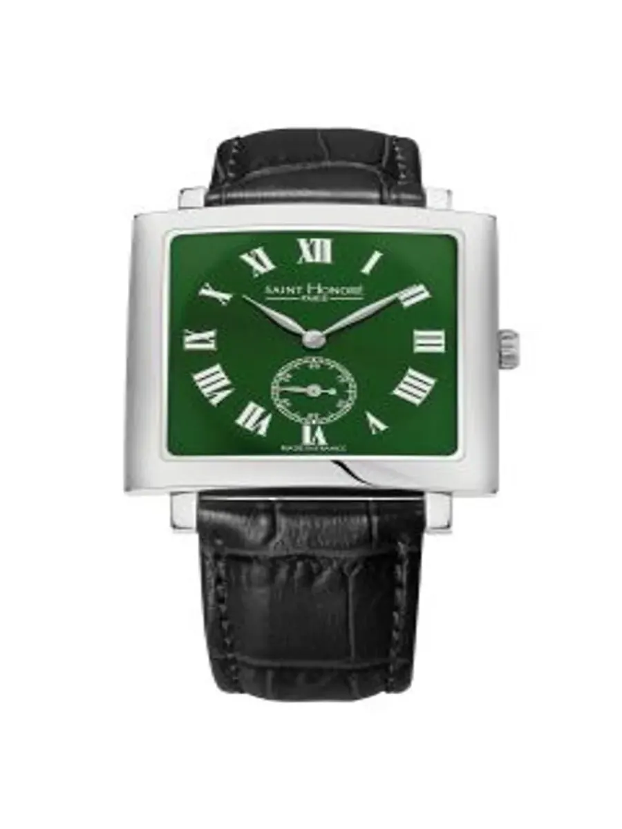 Мужские часы Saint Honore Paris Carree с кварцевым механизмом и зеленым циферблатом H SH CR823002 1VR