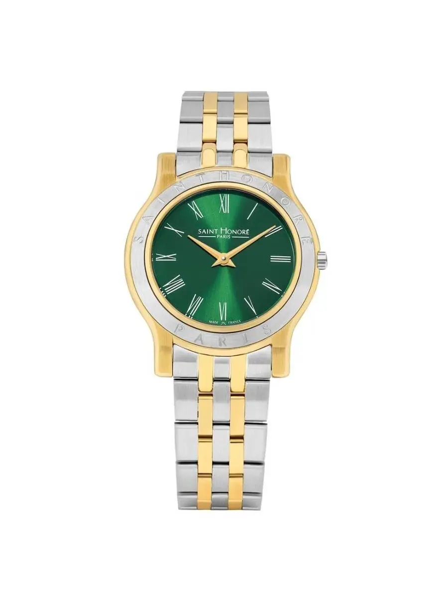 Женские часы Saint Honore Paris Deauville с кварцевым зеленым циферблатом H SH DE726101 4VR — серебристый