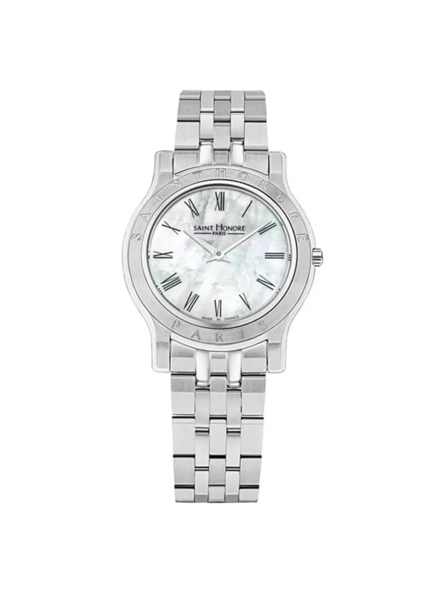 Женские часы Saint Honore Paris Deauville Quartz с перламутровым циферблатом H SH DE726101 1 год — серебристый