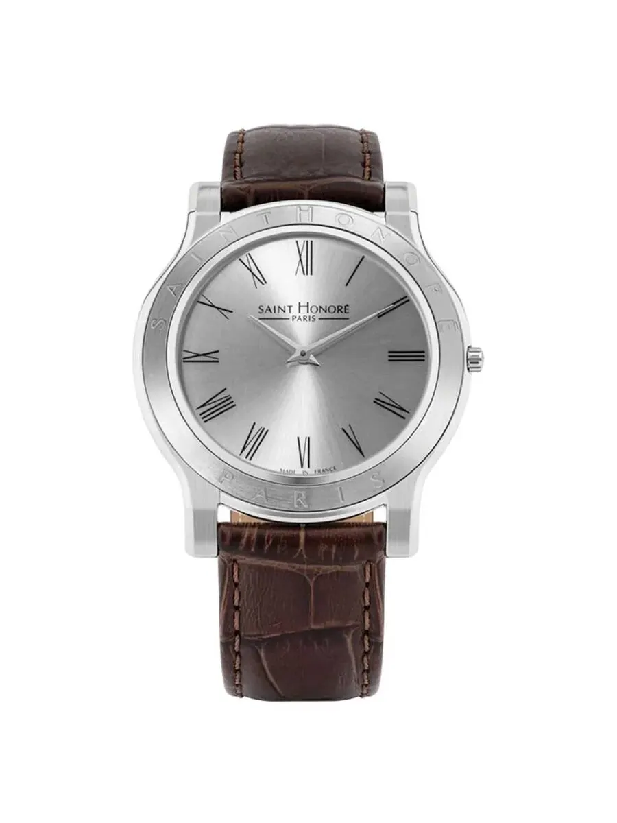 Мужские кварцевые часы Saint Honore Paris Deauville с серебристым циферблатом H SH VI826001 1AR