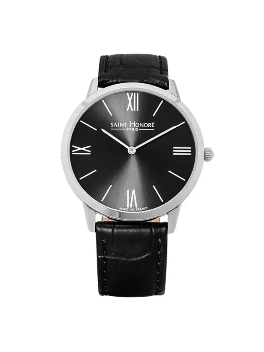 Мужские часы Saint Honore Paris Wagram с кварцевым механизмом, черным циферблатом H SH WG826011 1NR