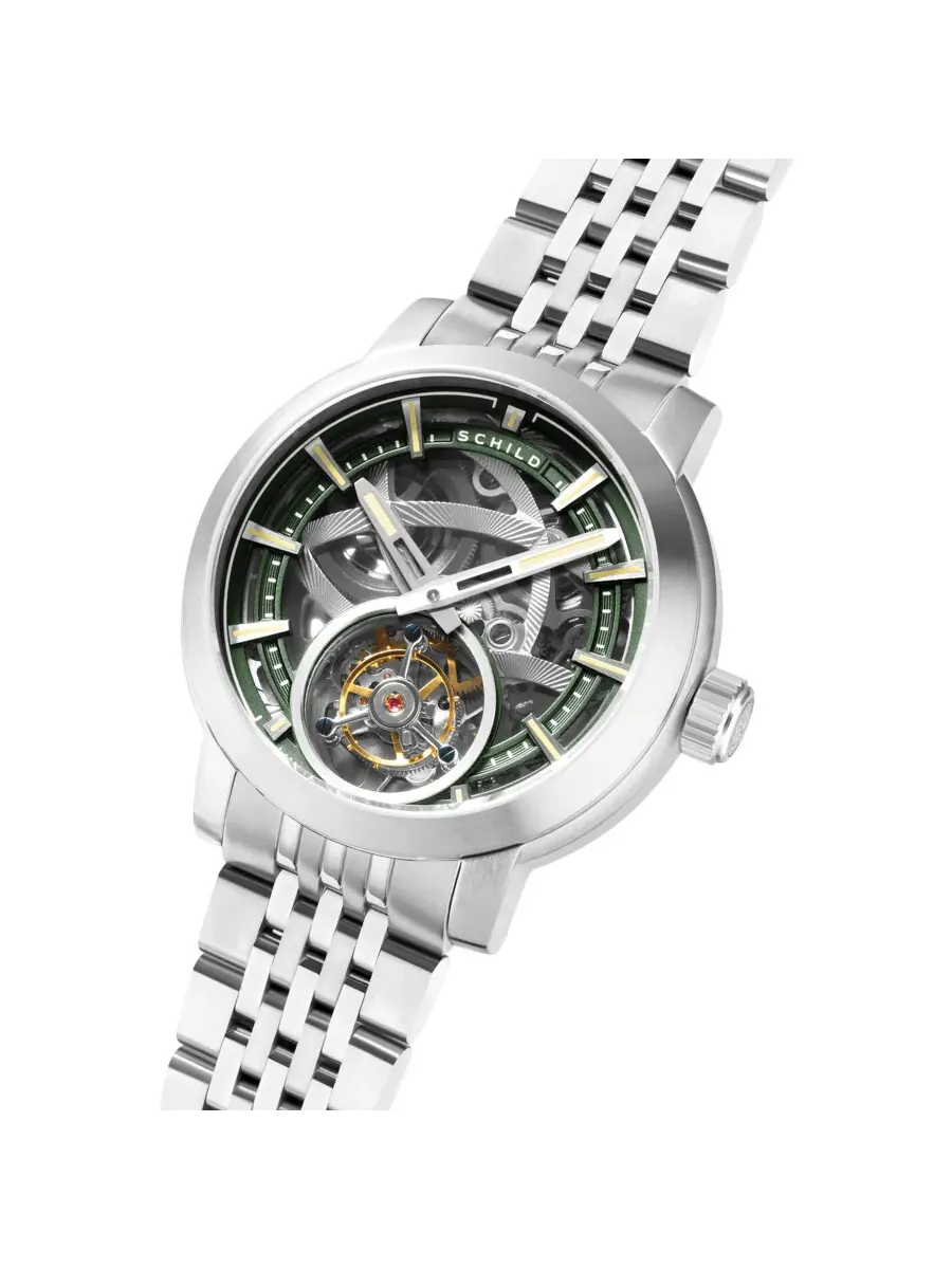 Мужские часы Schild Heinrich Green Dial SC-1006-EE — изображение 2 из 3, оттенок серебряный