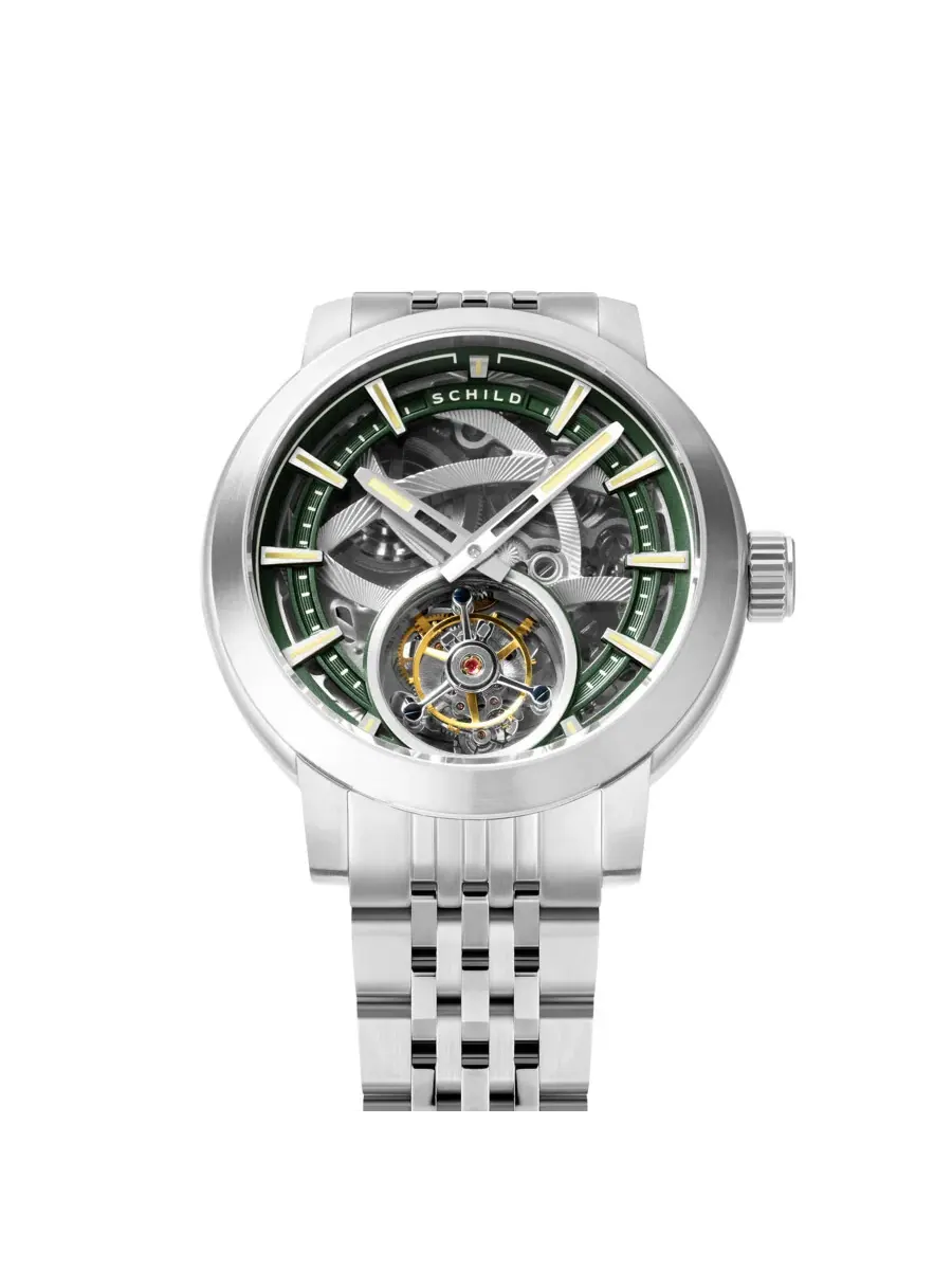 Мужские часы Schild Heinrich Green Dial SC-1006-EE — изображение 3 из 3, оттенок серебряный