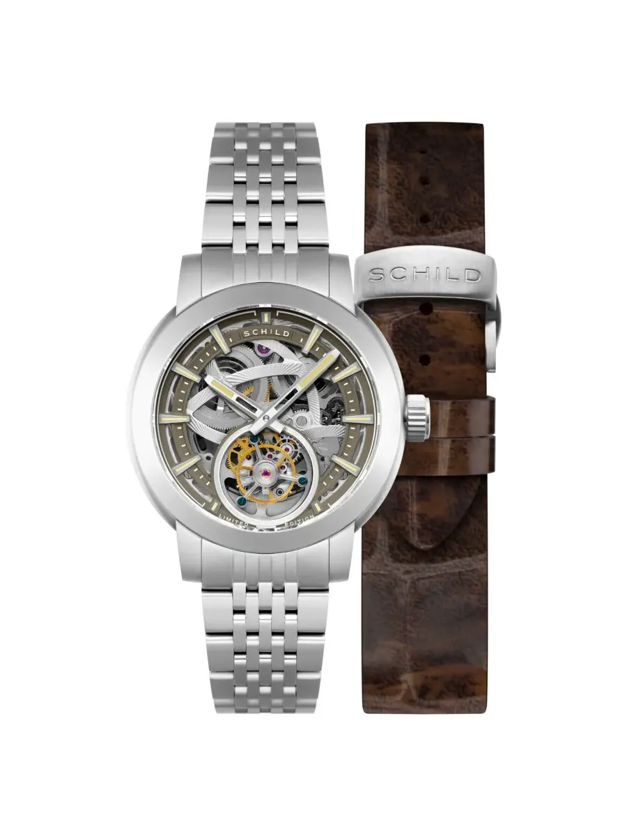 Мужские часы Schild Heinrich Grey Dial SC-1006-CC — серебристый