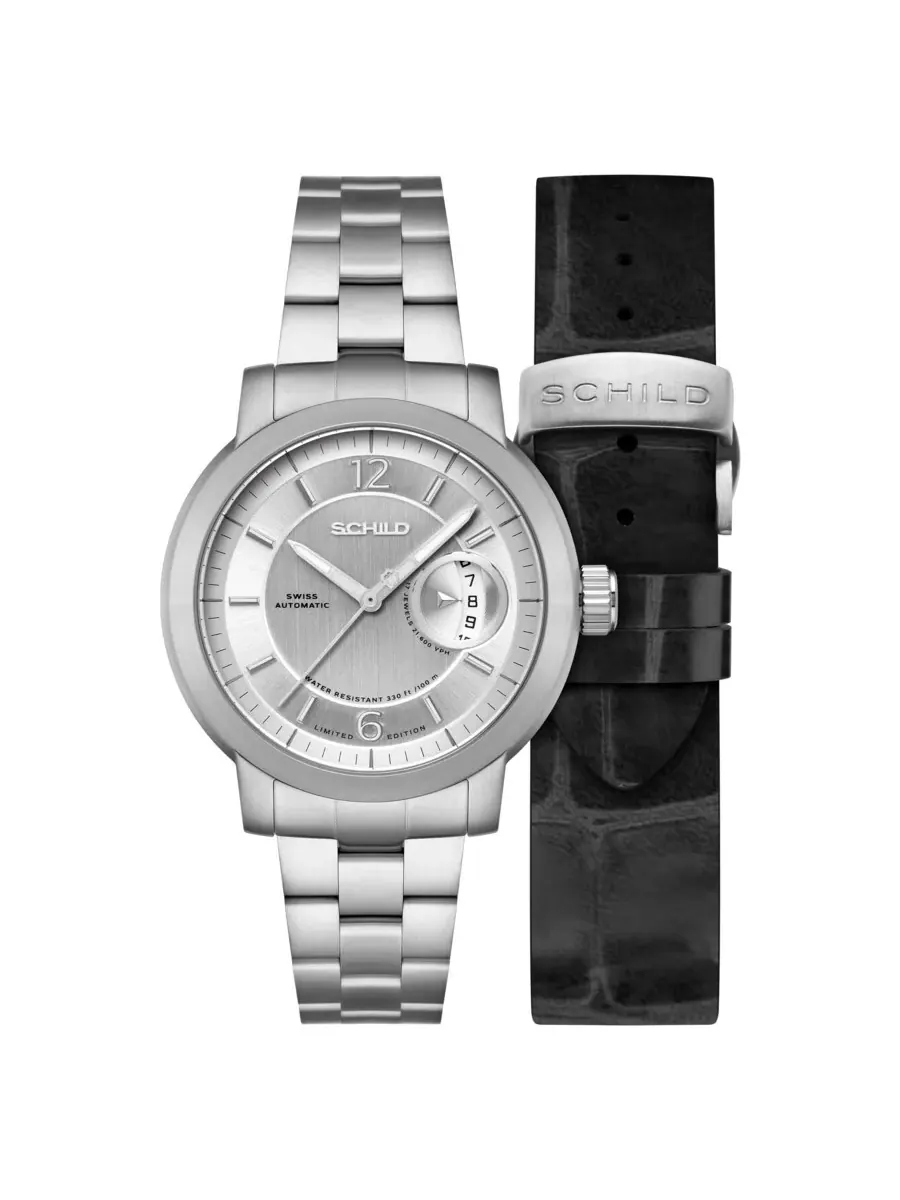 Мужские часы Schild Heinrich Minimal Automatic Silver Dial SC-1015-11 — серебристый