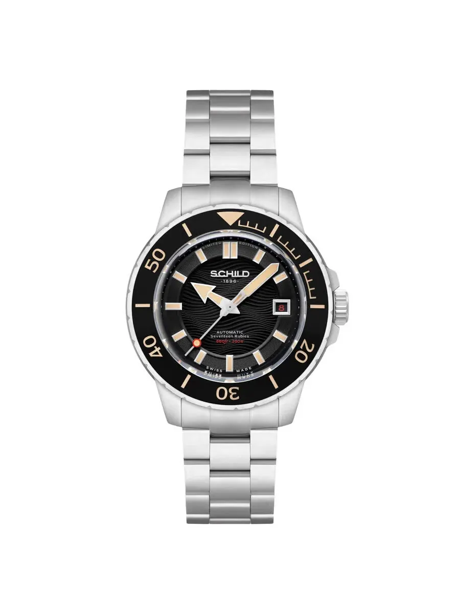 Мужские часы Schild Hermann Automatic с черным циферблатом SC-1016-11 — черный