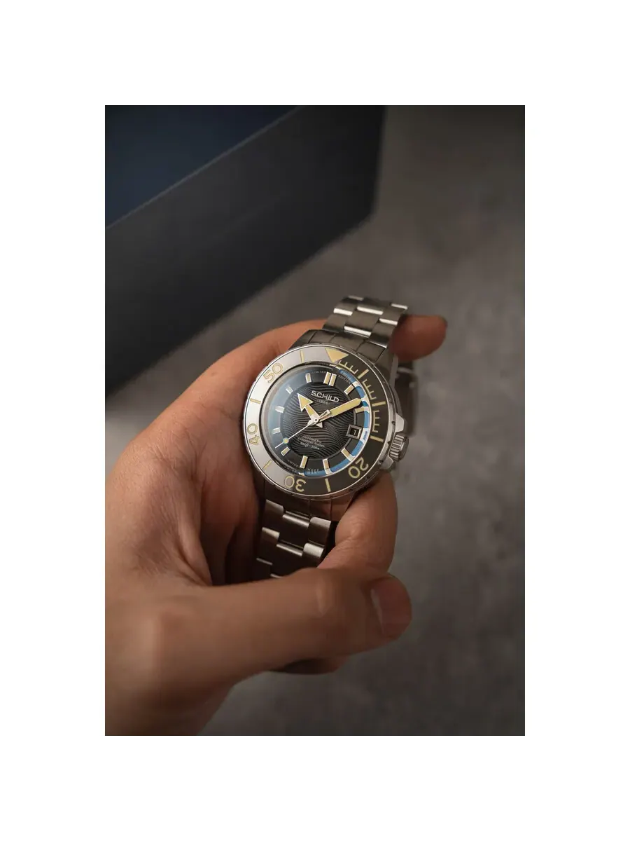 Мужские автоматические часы Schild Hermann с серым циферблатом SC-1016-66 — изображение 4 из 4, оттенок черный