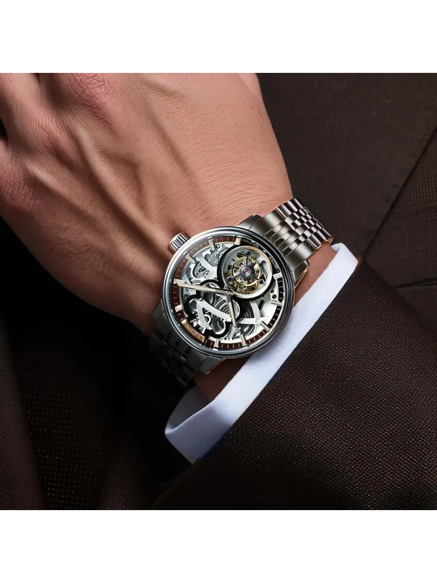 Мужские часы Schild Maximillian Brown Dial SC-1002-DD — изображение 2 из 4, оттенок серебряный