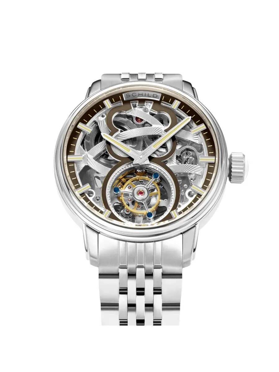Мужские часы Schild Maximillian Brown Dial SC-1002-DD — изображение 3 из 4, оттенок серебряный