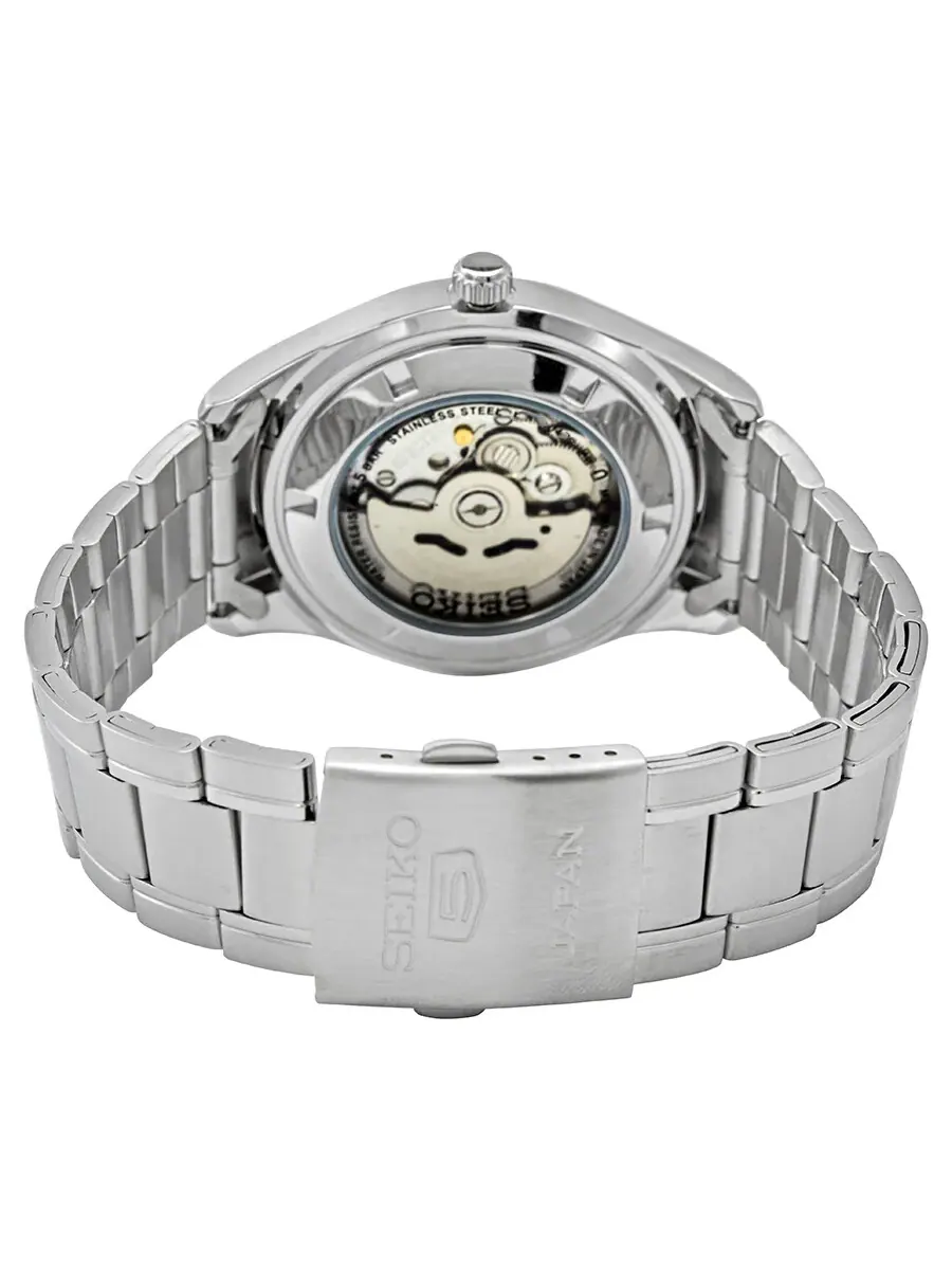 Мужские механические часы Seiko 5 с черным арабским циферблатом SNKP21J1 — изображение 4 из 4, оттенок серебряный