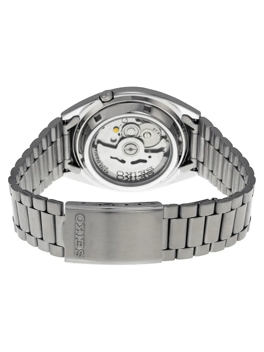 Мужские часы Seiko 5 с автоматическим механизмом, черным циферблатом и корпусом из нержавеющей стали SNXS79K1