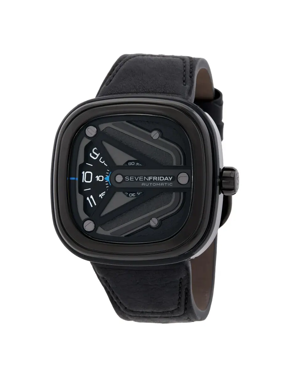 Мужские часы Sevenfriday M-Series с автоматическим механизмом и черным циферблатом M3/07 — черный