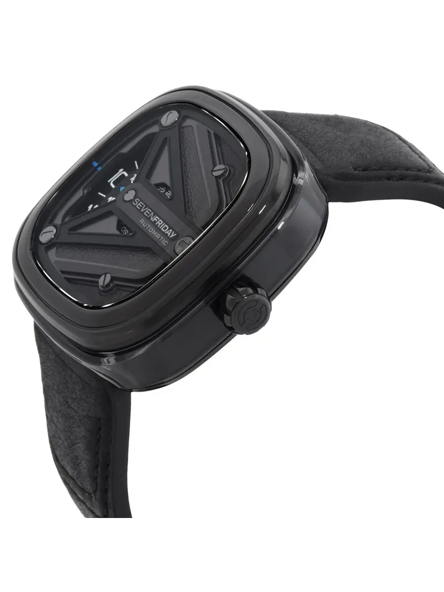 Мужские часы Sevenfriday M-Series с автоматическим механизмом и черным циферблатом M3/07 — изображение 2 из 3, оттенок черный
