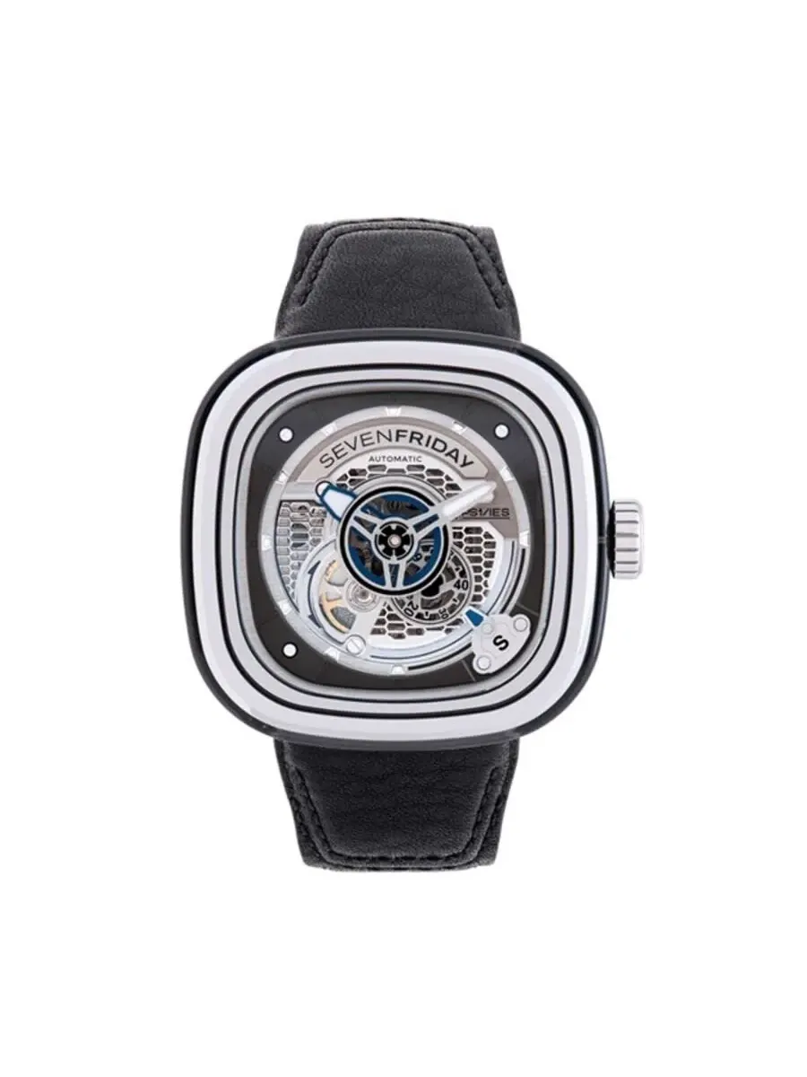 Мужские часы Sevenfriday PS Series с автоматическим механизмом и серым циферблатом PS1/01 — серебристый