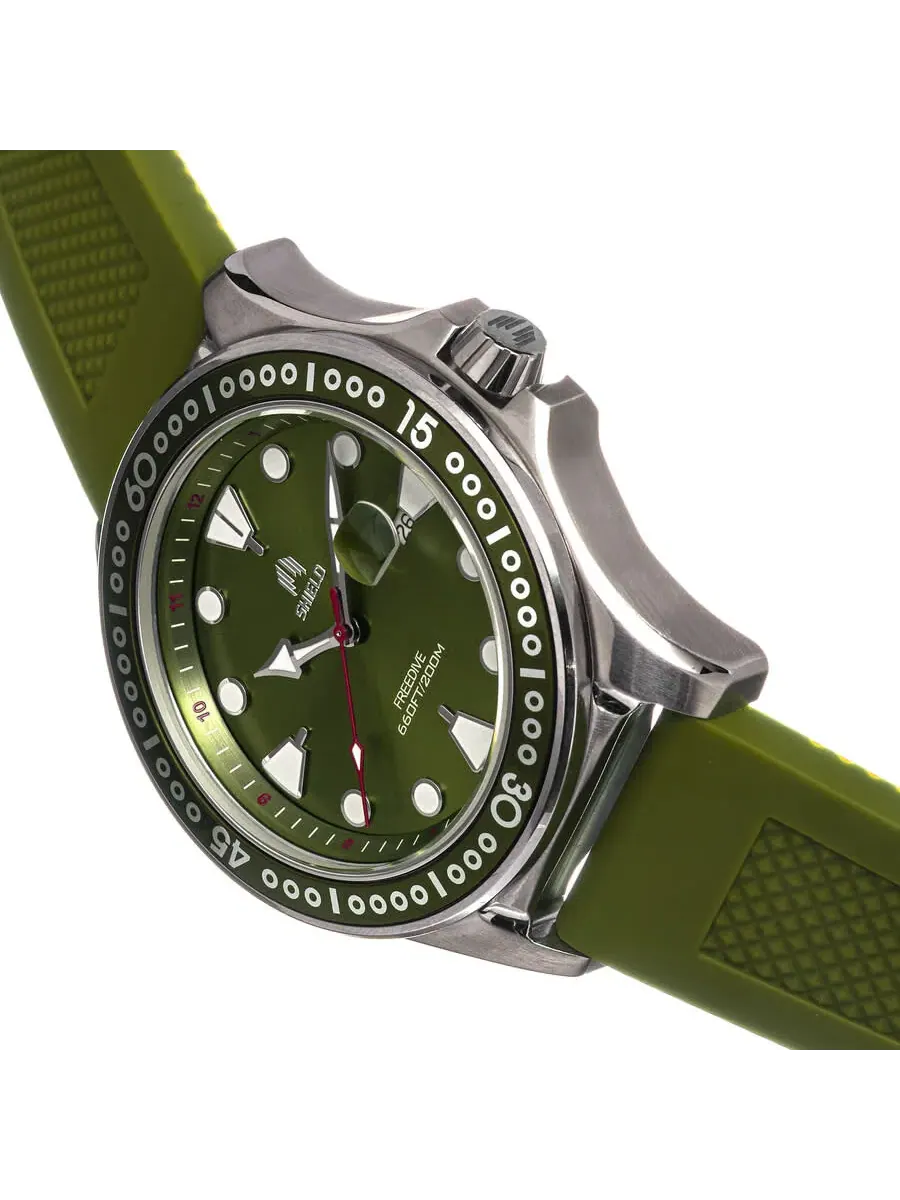 Мужские часы Shield Freedive с кварцевым зеленым циферблатом SLDSH115-3 — изображение 3 из 4, оттенок серебряный